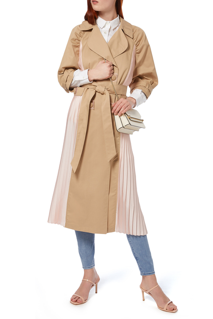 Madison Striped Trench Coat